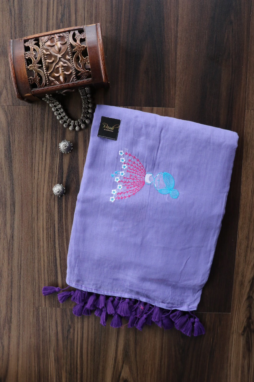 LAVENDER MULMUL DOLL EMBROIDERY