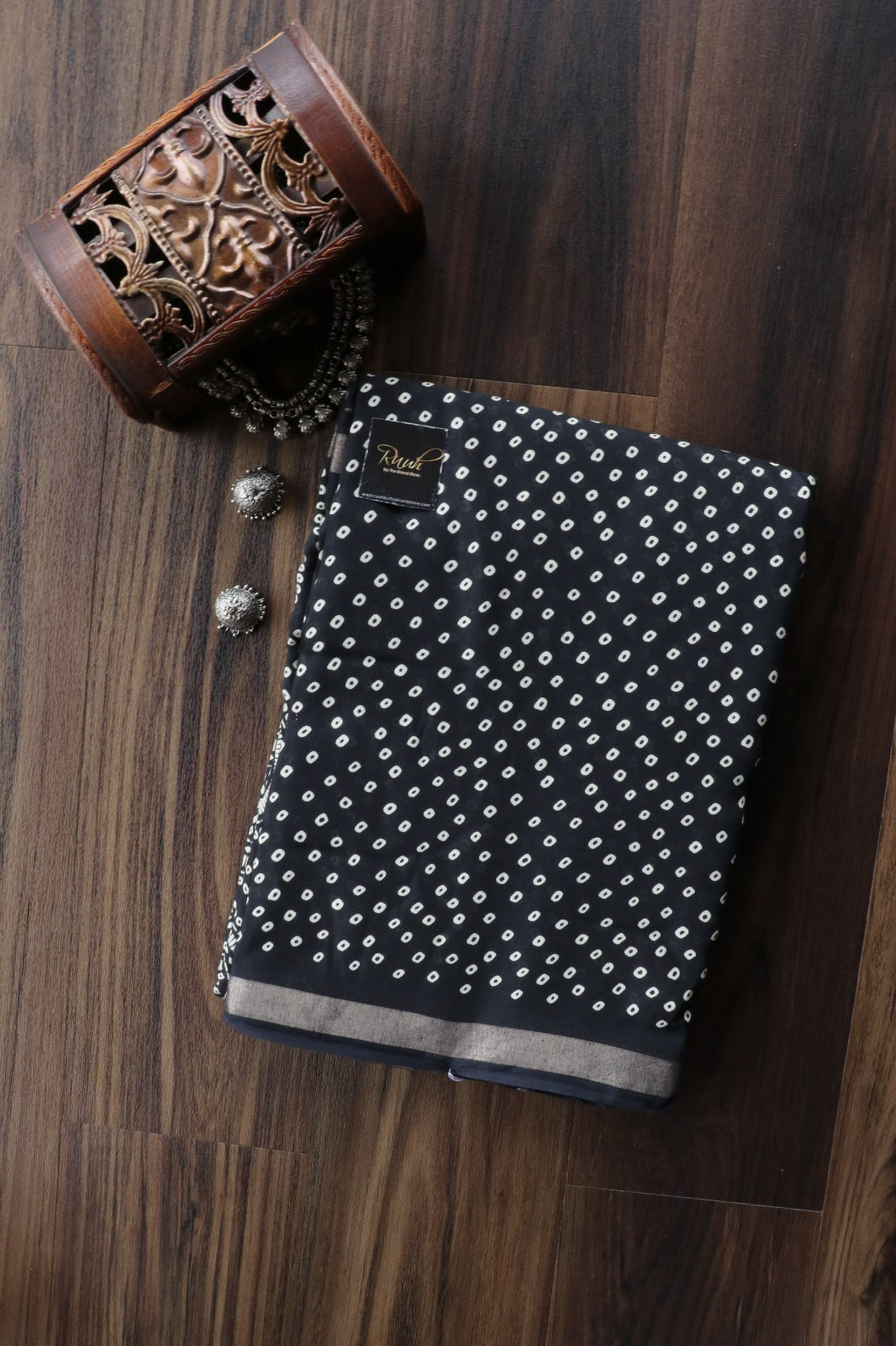 BLACK COTTON MIX SAREE