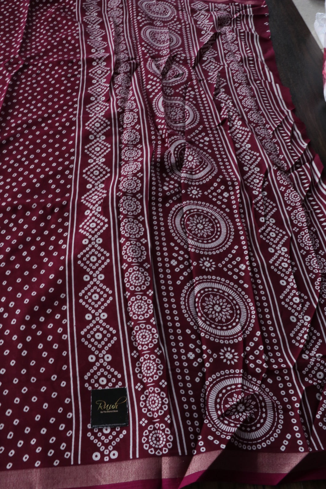 WINE COTTON MIX SAREE
