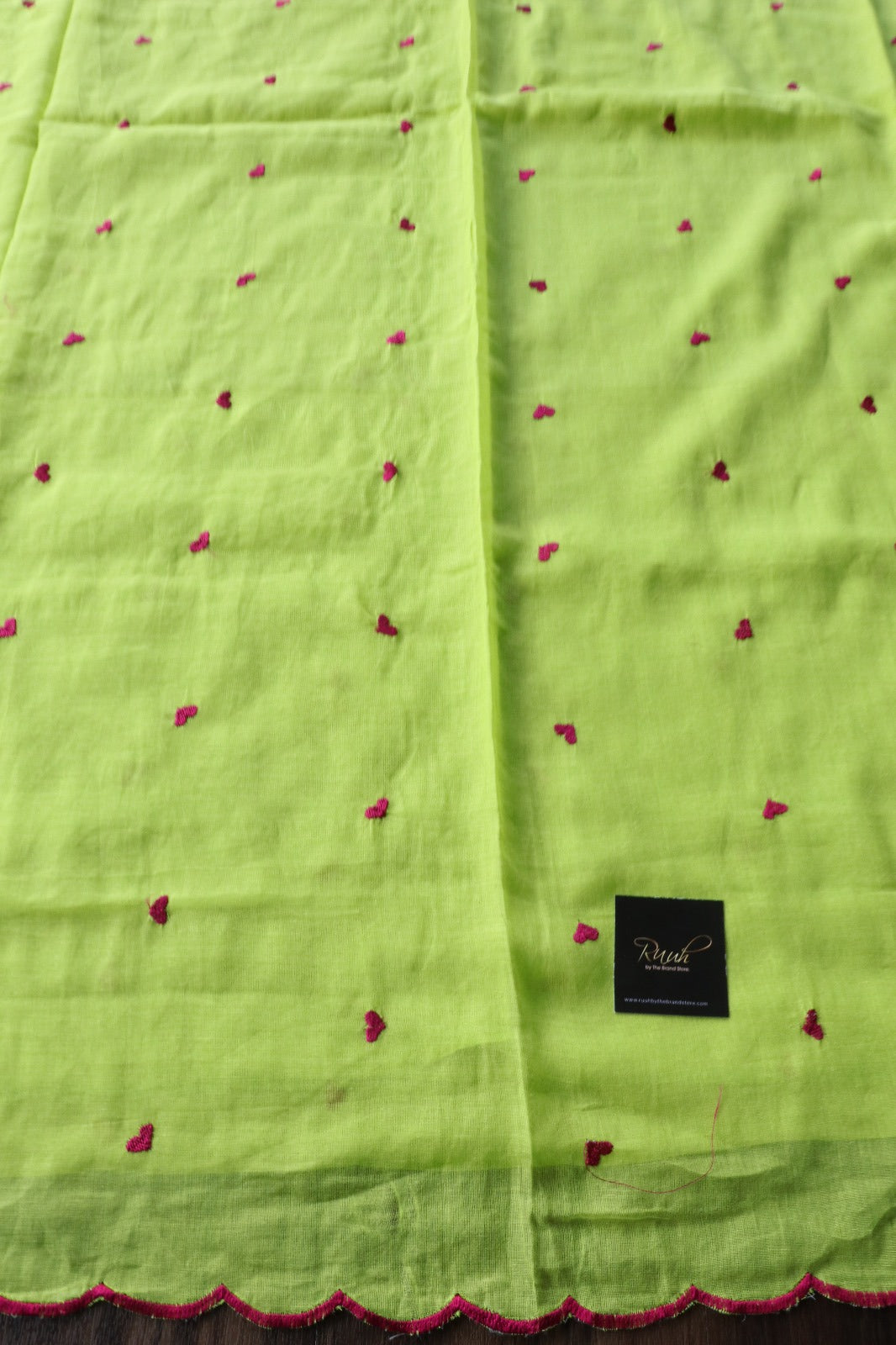 NEON MUL COTTON WITH HEART EMBROIDERY