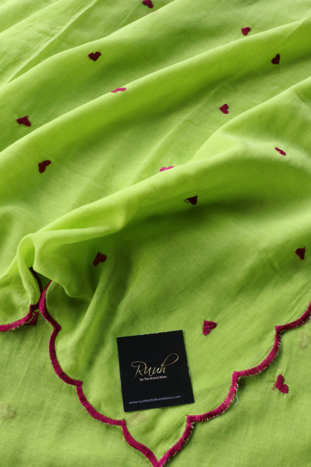 NEON MUL COTTON WITH HEART EMBROIDERY