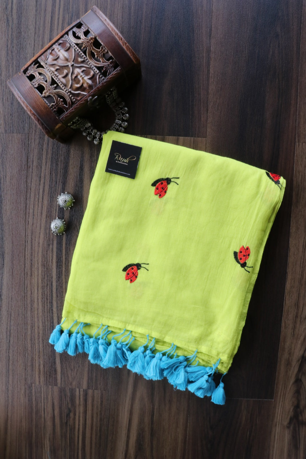NEON MULMUL HONEY BEE EMBROIDERY