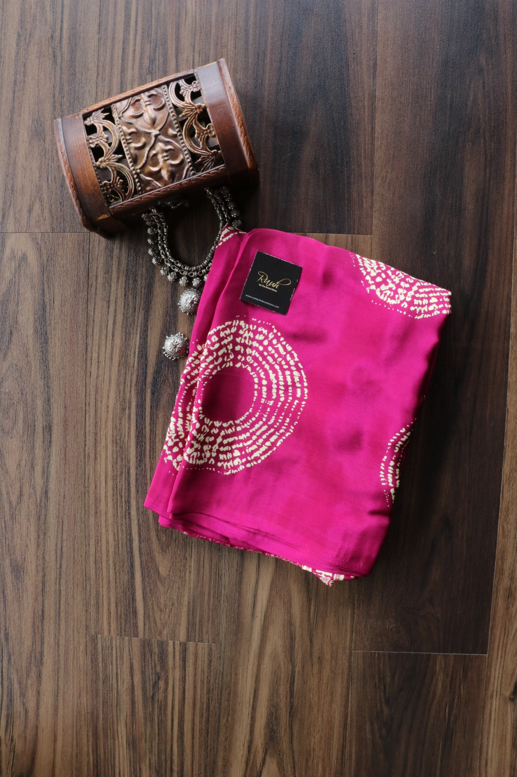 MAGENTA SEMI MODAL SATIN SILK SAREE