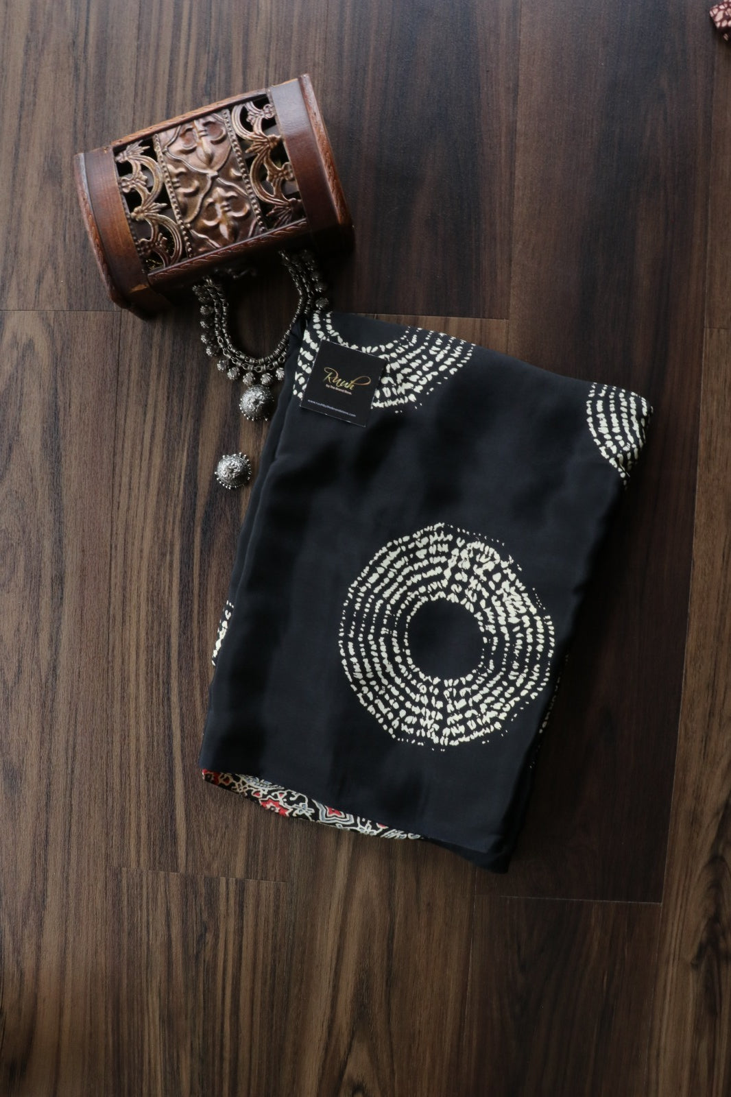 BLACK SEMI MODAL SATIN SILK