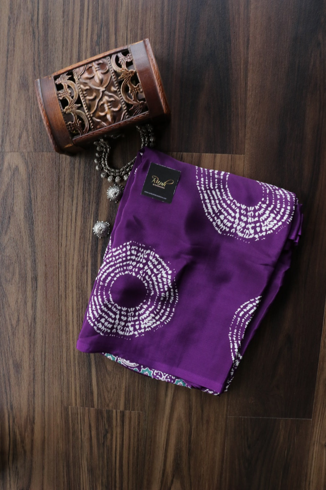 PURPLE SEMI MODAL SATIN SILK SAREE