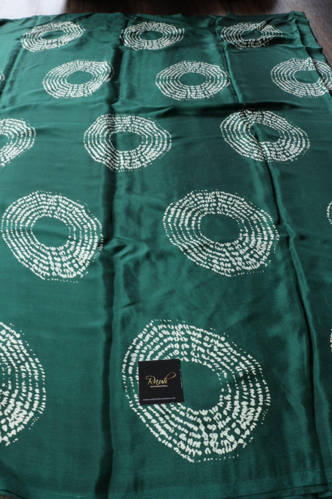 DARK GREEN SEMI MODAL SATIN SILK
