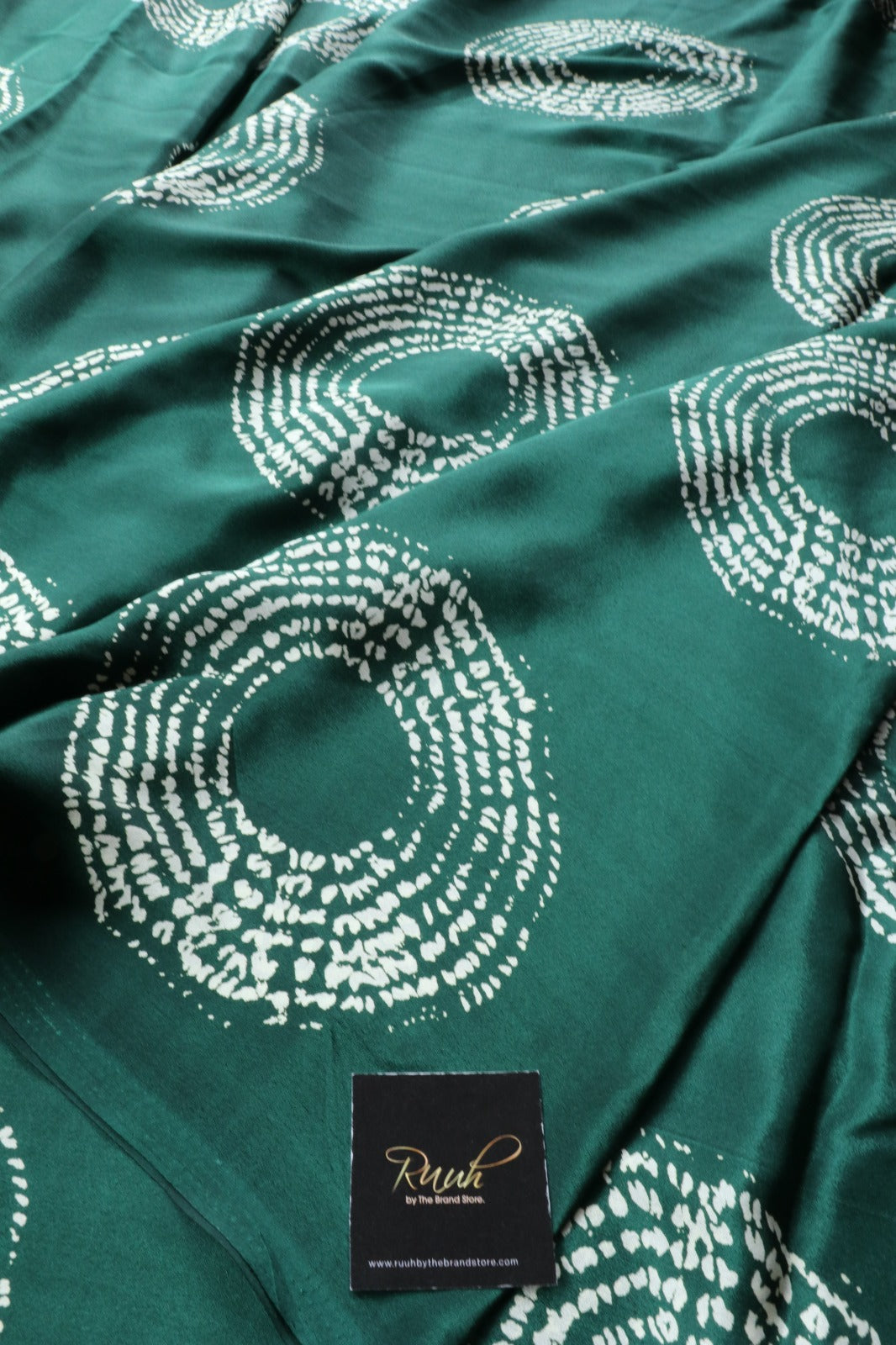 DARK GREEN SEMI MODAL SATIN SILK