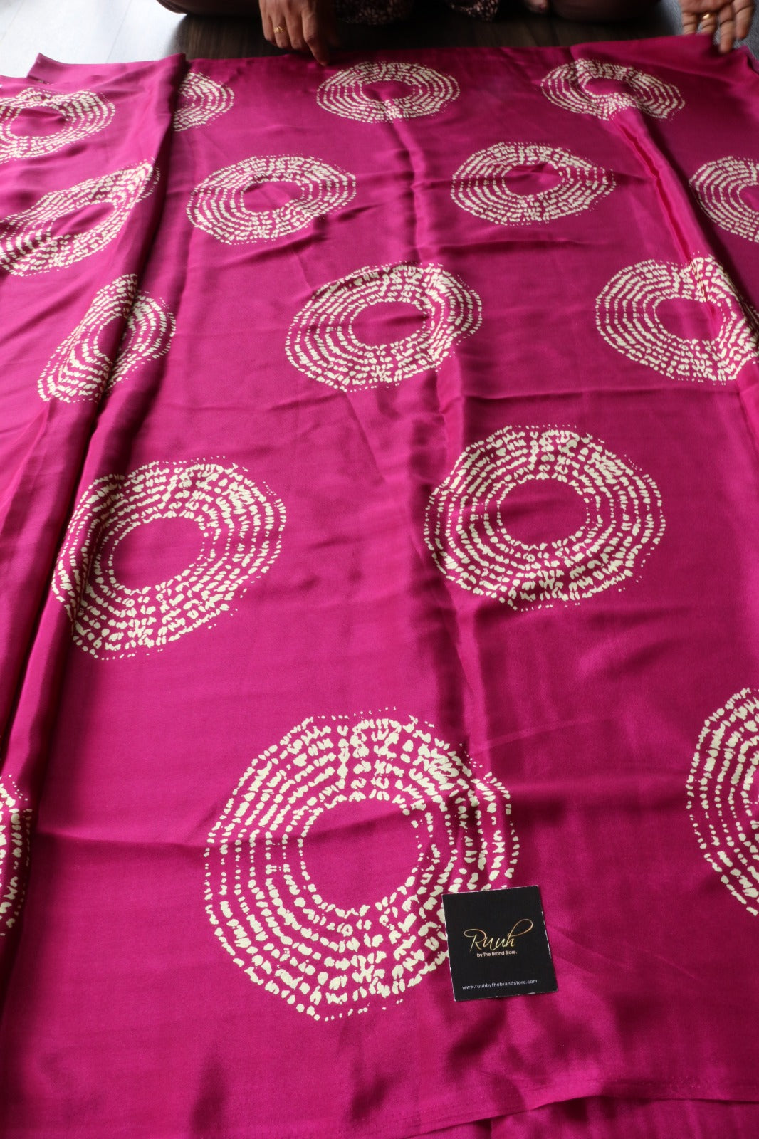 MAGENTA SEMI MODAL SATIN SILK SAREE