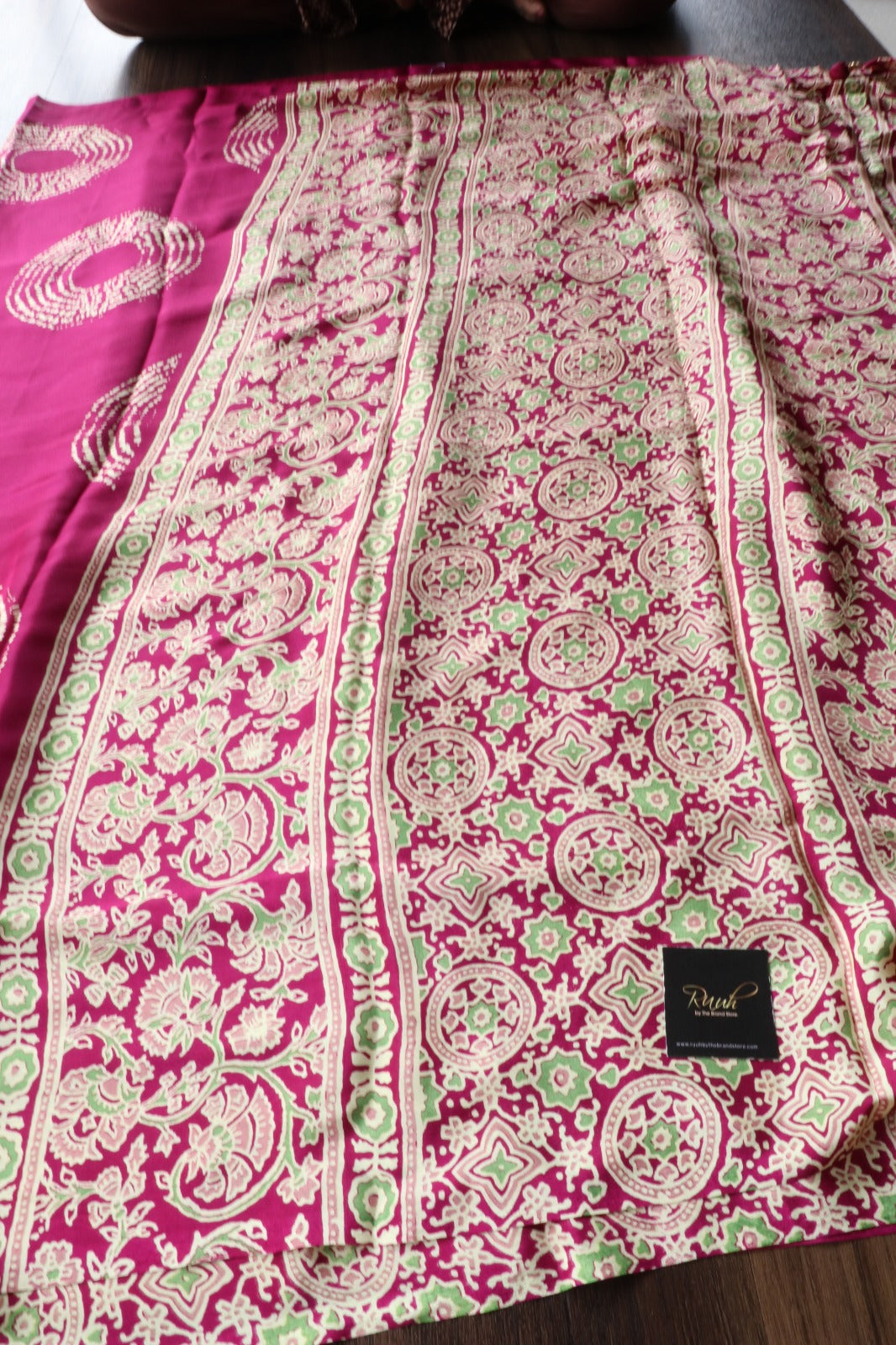 MAGENTA SEMI MODAL SATIN SILK SAREE