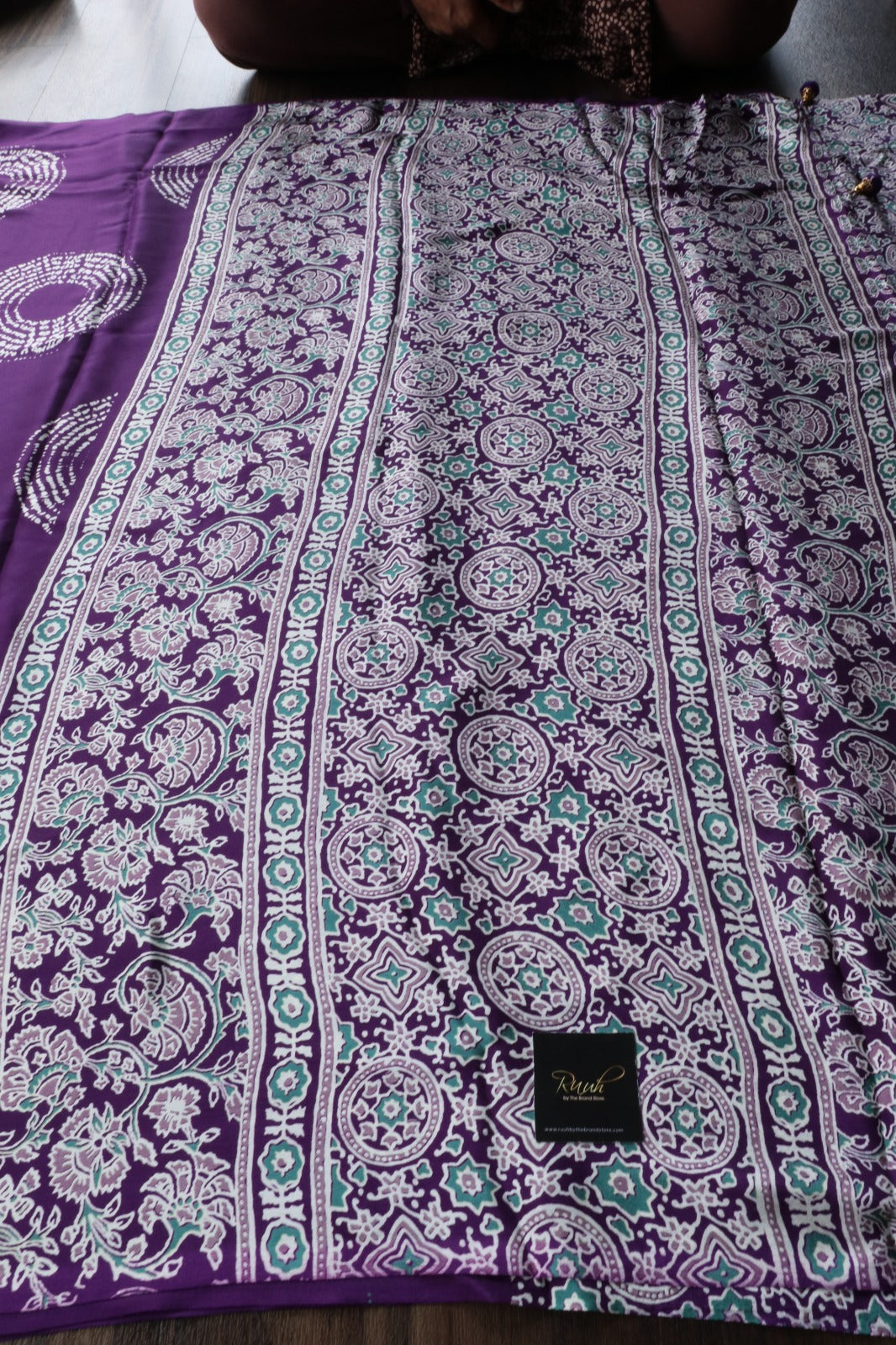 PURPLE SEMI MODAL SATIN SILK SAREE