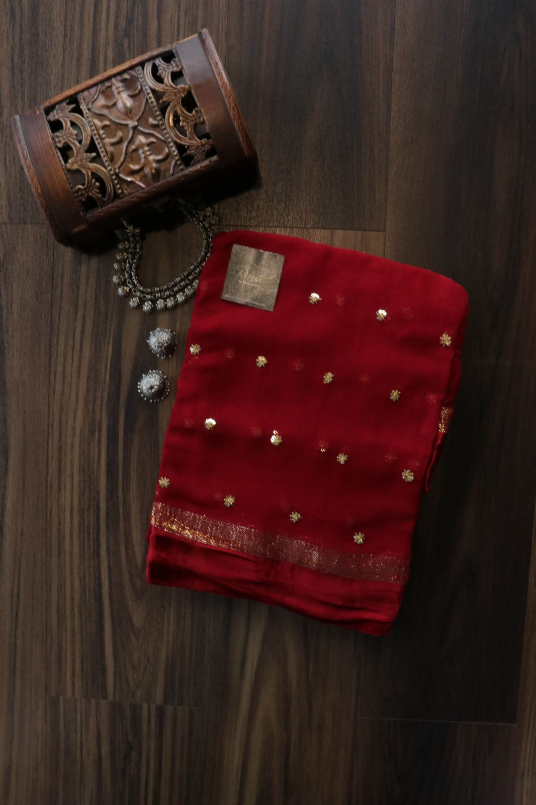 MAROON VISCOSE GEORGETTE