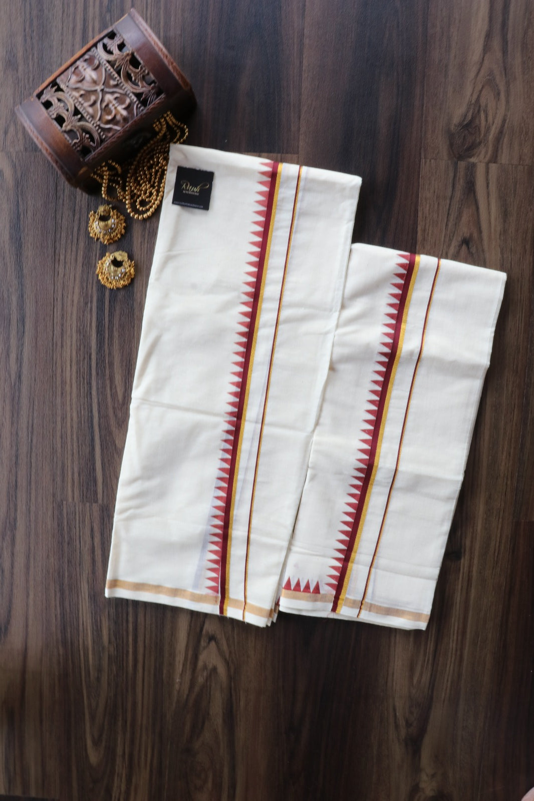 COLOUR TEMPLE BORDER COTTON SET MUND