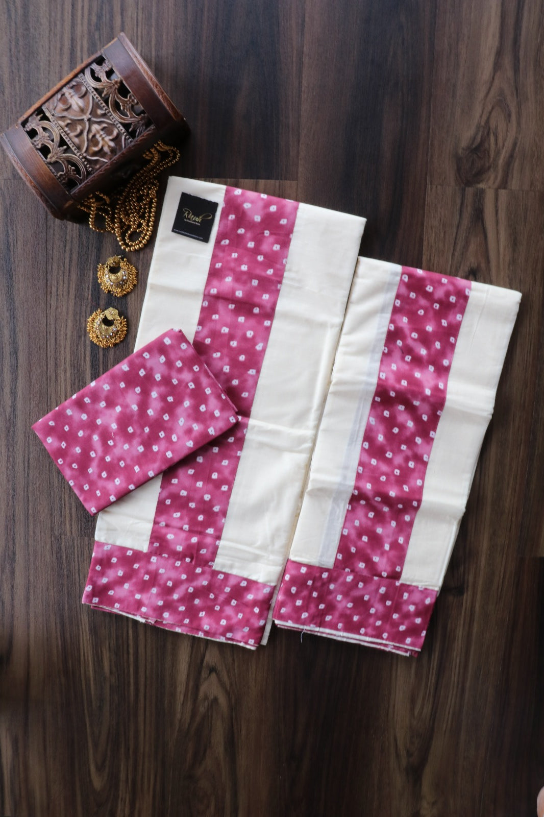 COTTON SET MUND WITH BLOUSE - MAGENTA