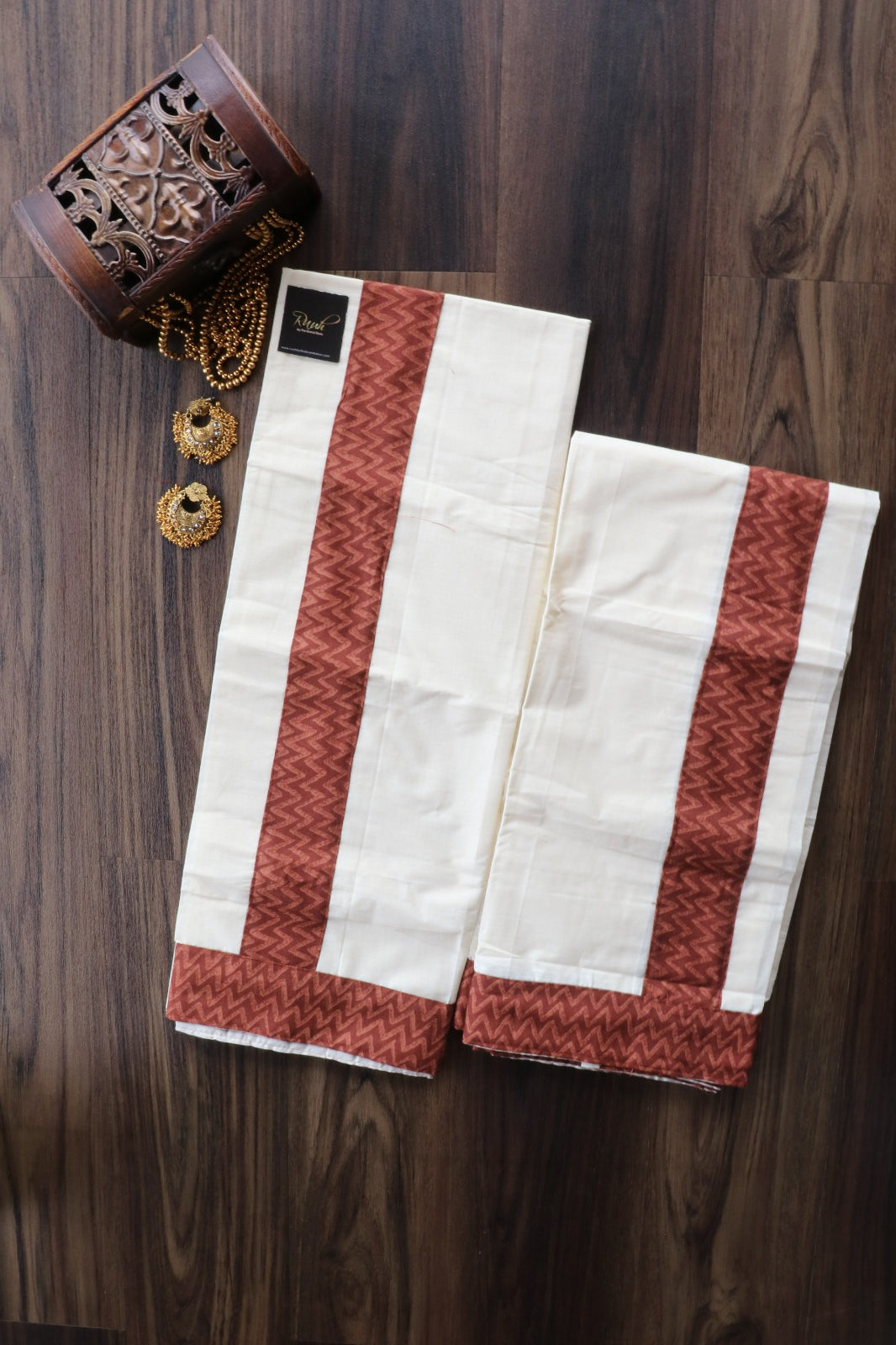 COTTON SET MUND WITH BLOUSE - BROWN