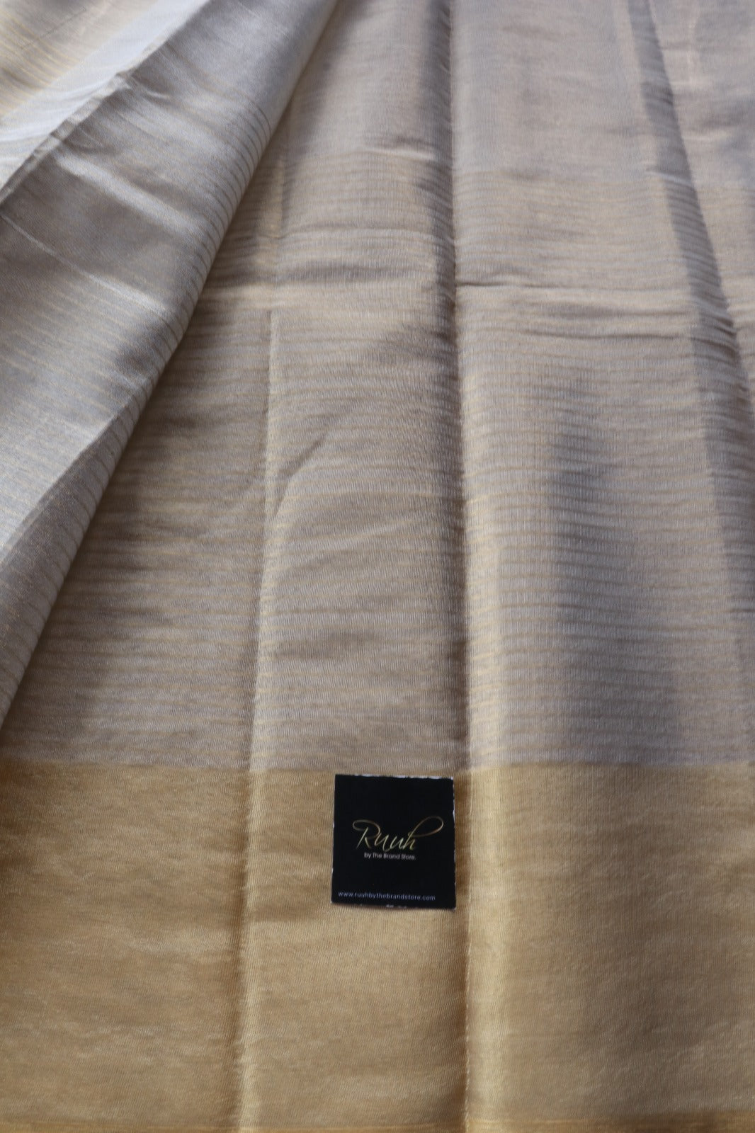 BANARASI TISSUE WITH STRIPE ON LOWER PART