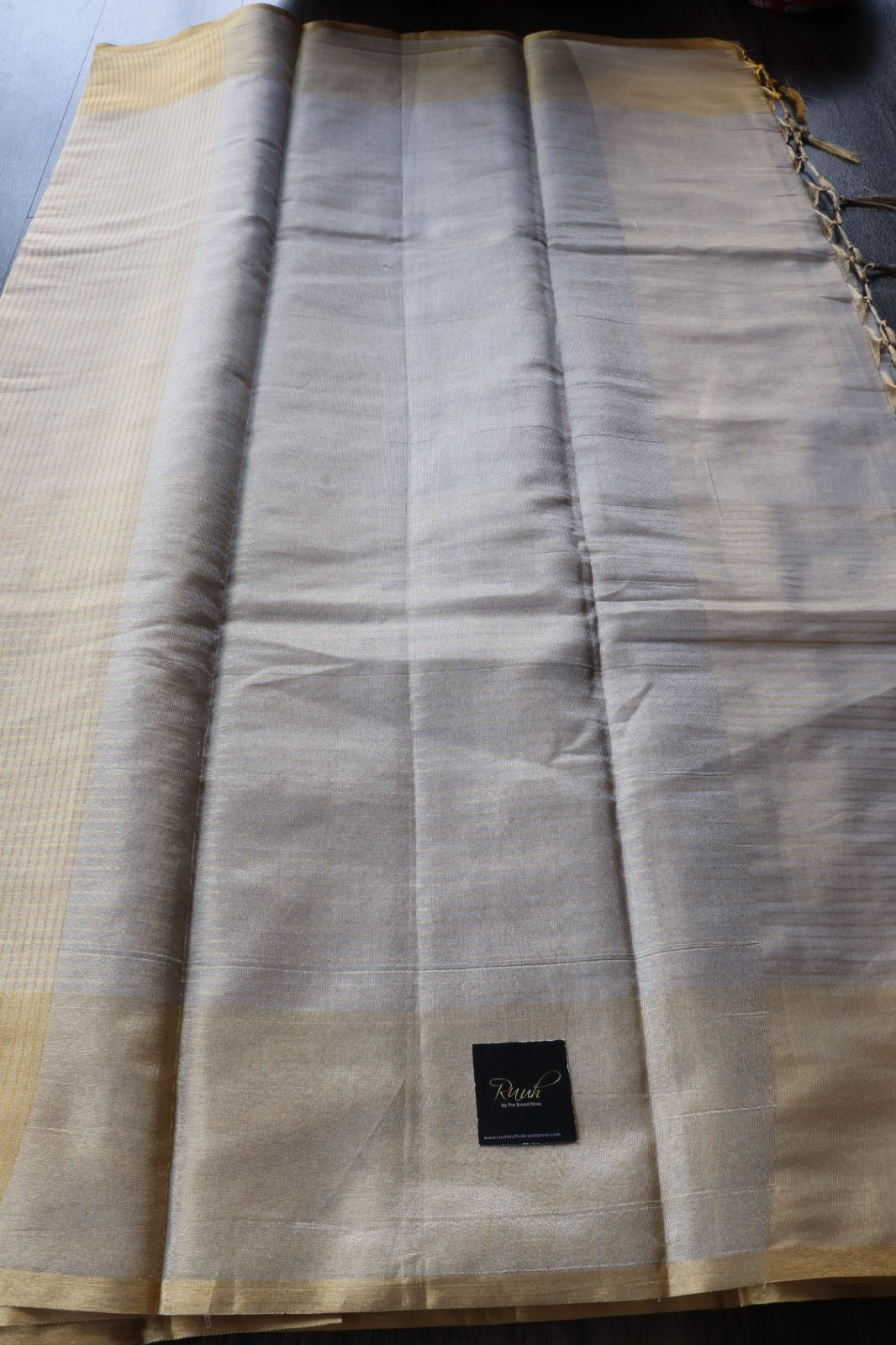 BANARASI TISSUE WITH STRIPE ON LOWER PART