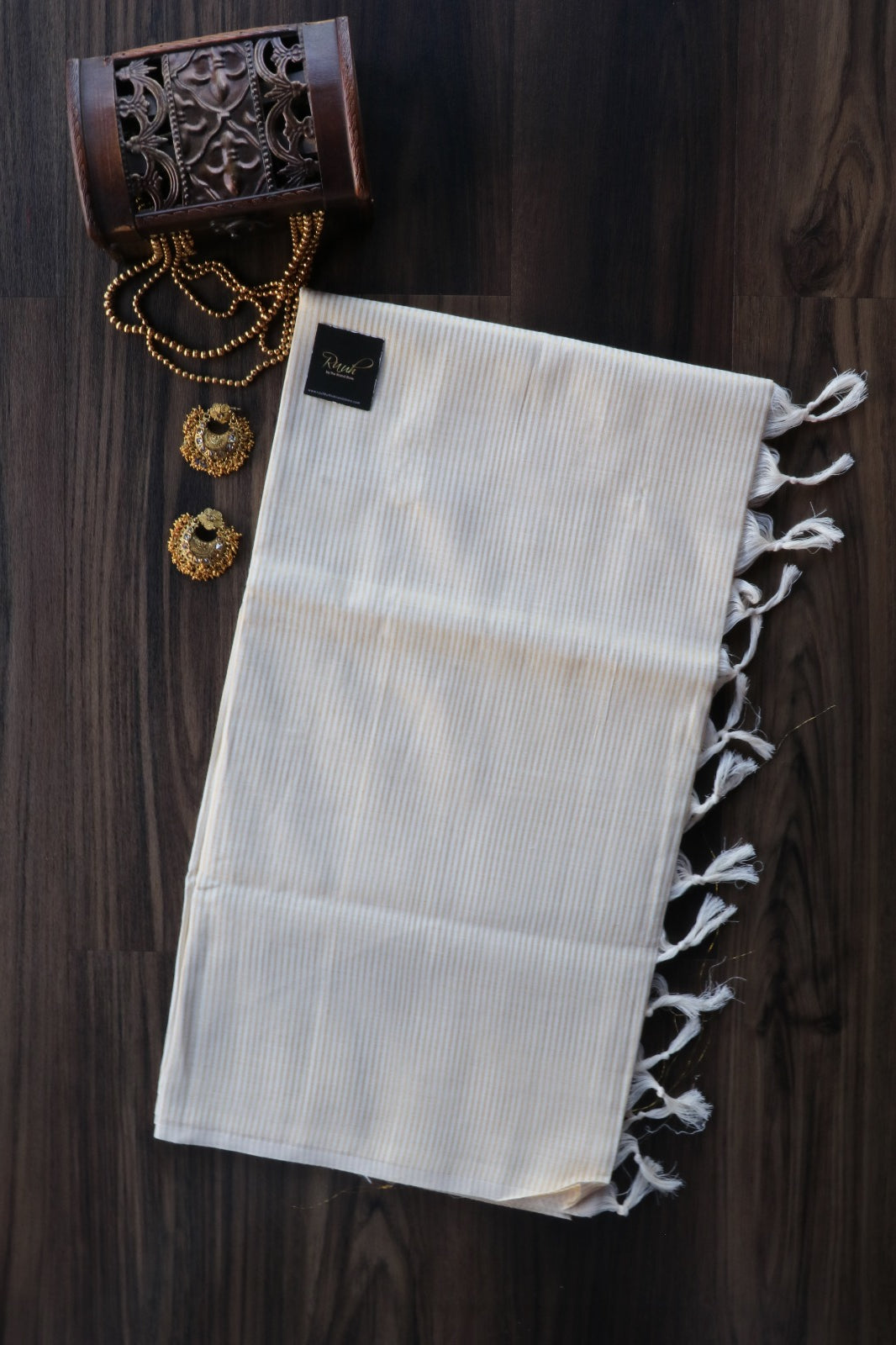 KERALA COTTON STRIPE SAREE WITHOUT BORDER