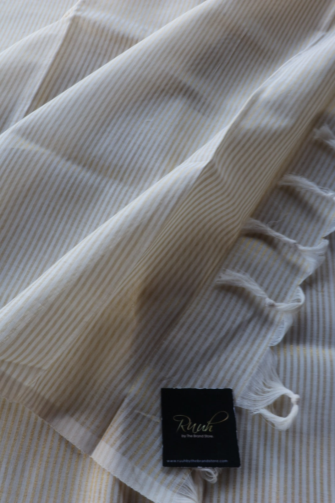 KERALA COTTON STRIPE SAREE WITHOUT BORDER