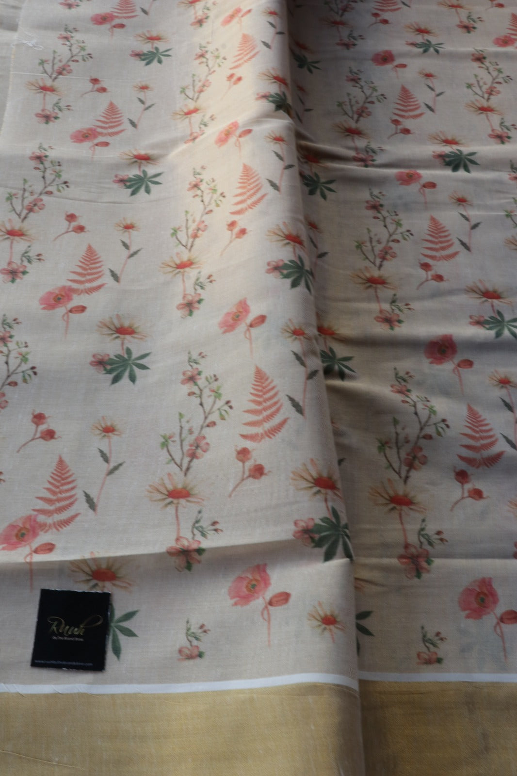 MULTI COLOUR FLORAL PRINT TISSUE SAREE
