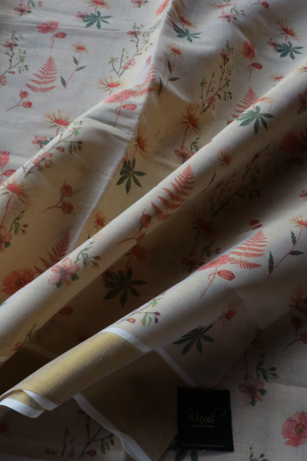 MULTI COLOUR FLORAL PRINT TISSUE SAREE