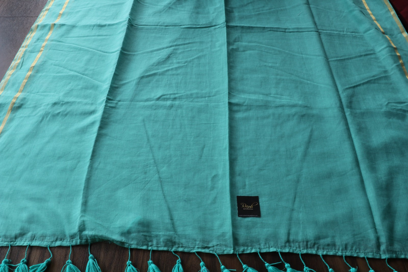 SEA GREEN MULMUL COTTON SAREE