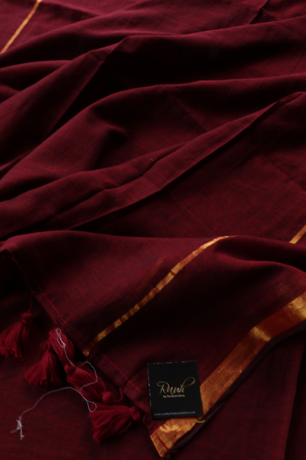 MAROON MULMUL COTTON SAREE