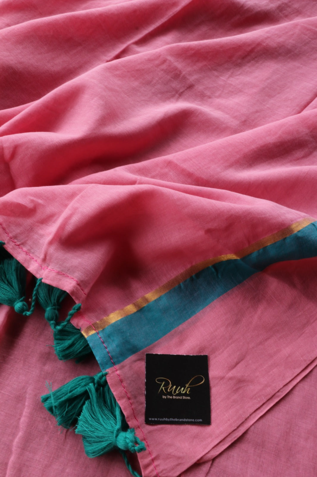 PINK MULMUL COTTON SAREE