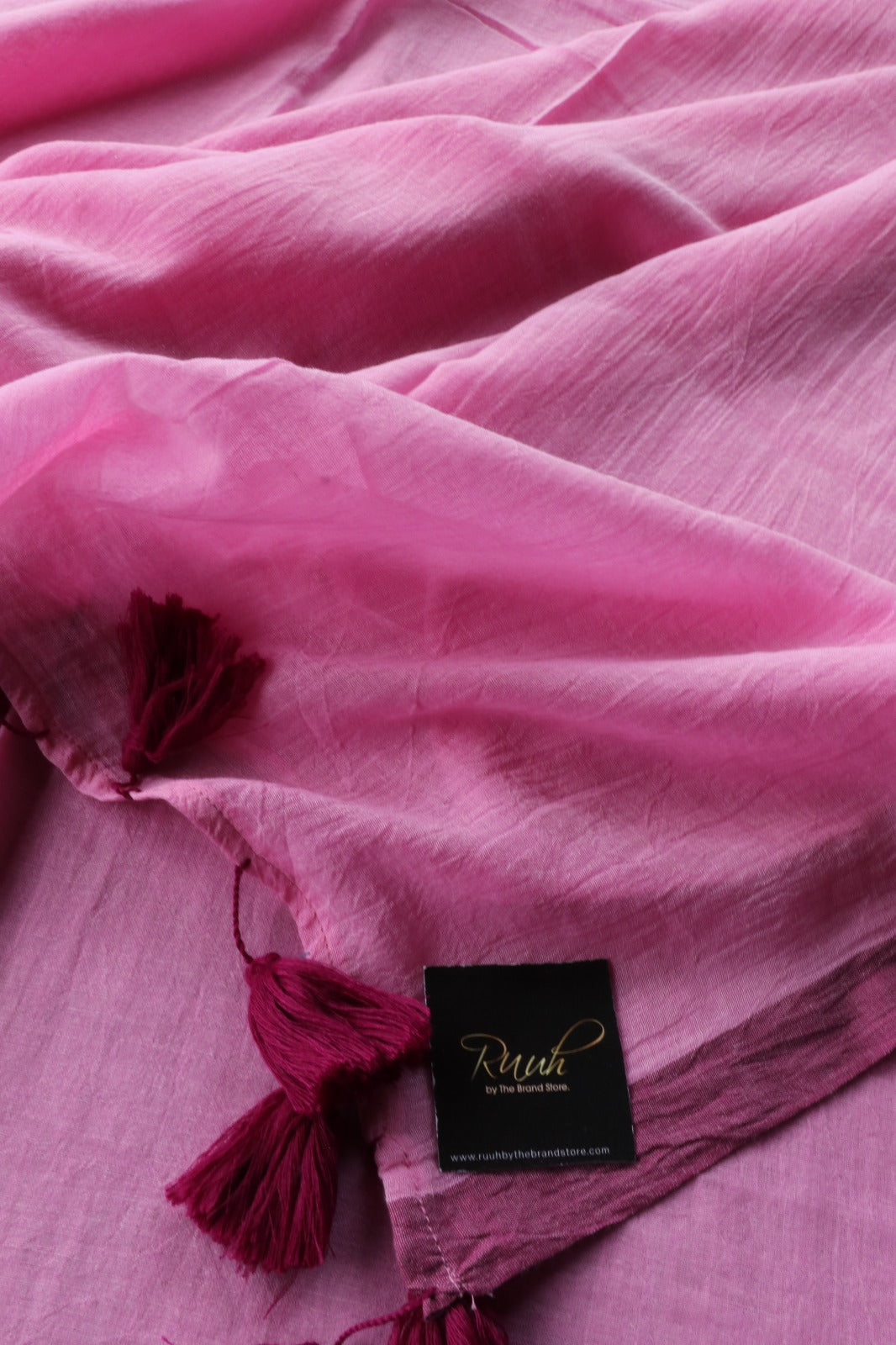 PINK- DARK PINK PLAIN MUL MUL SAREE