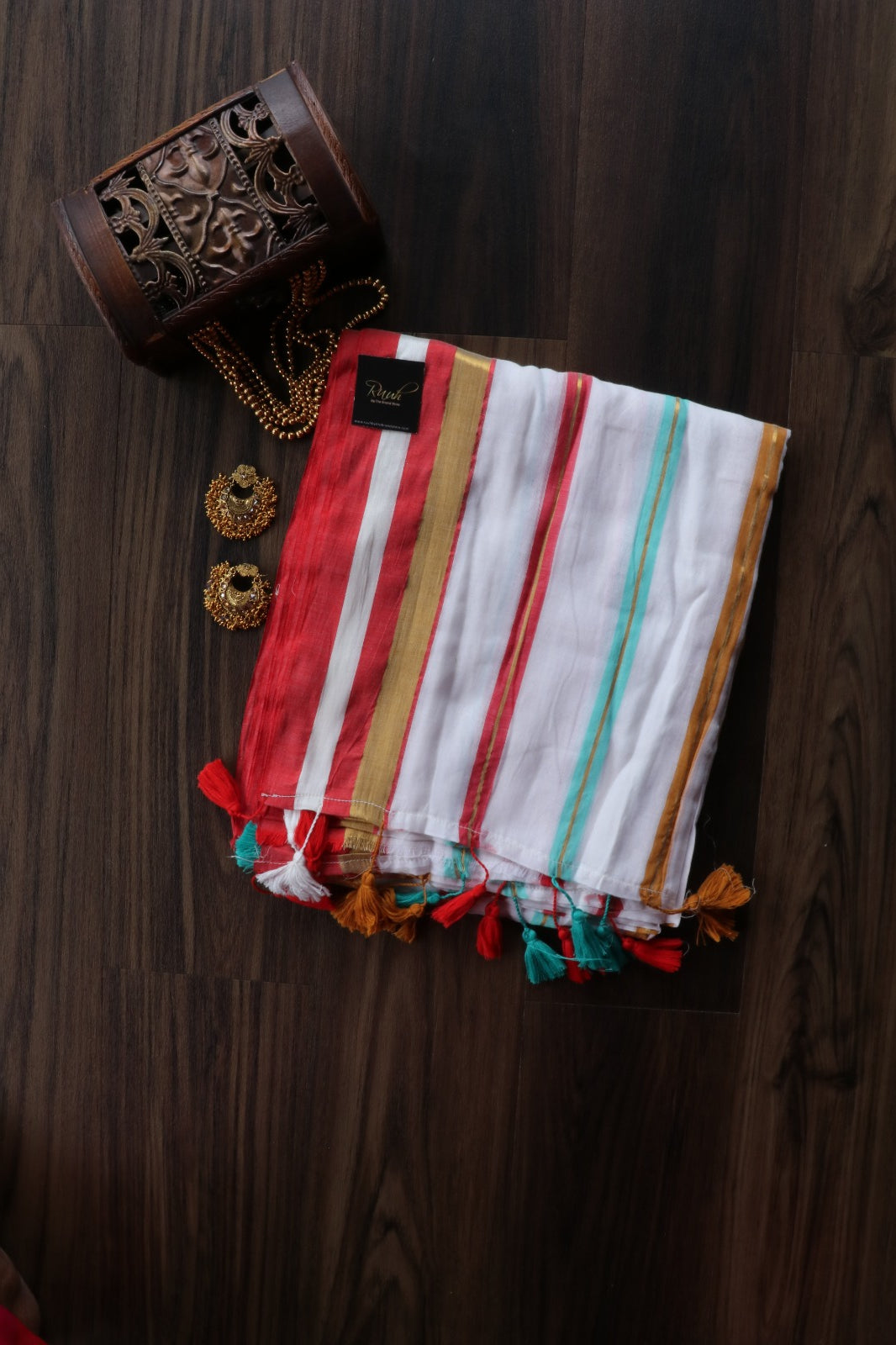 MULTI COLOUR STRIPED MULMUL COTTON