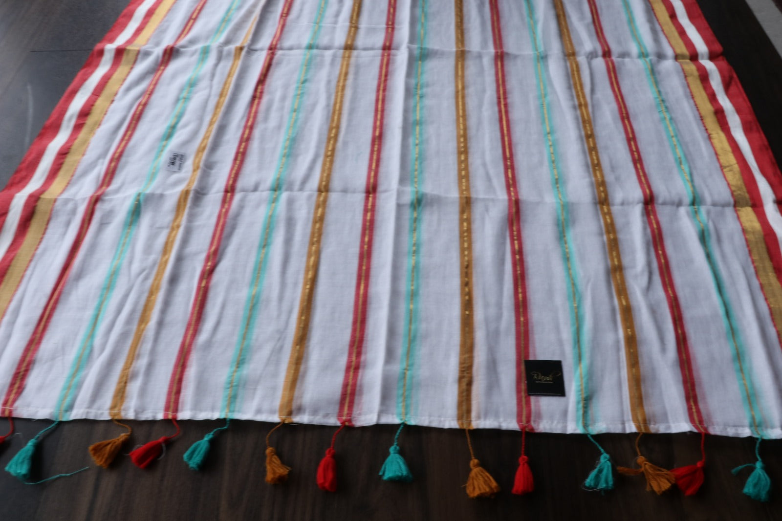 MULTI COLOUR STRIPED MULMUL COTTON