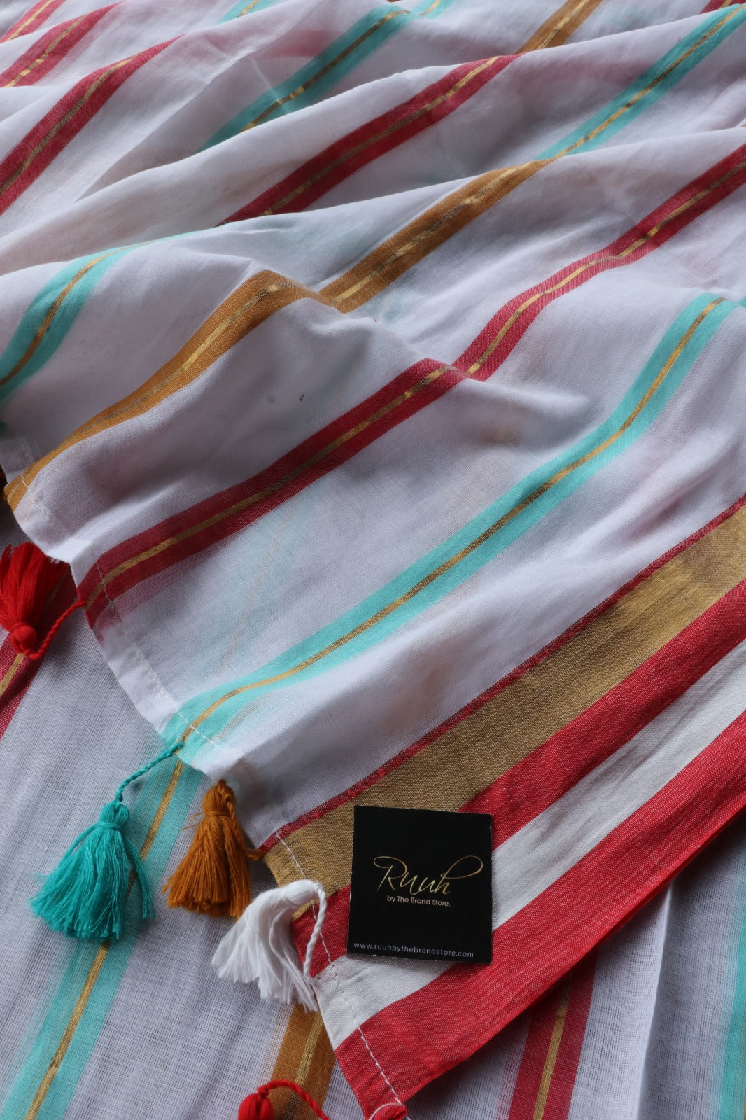 MULTI COLOUR STRIPED MULMUL COTTON
