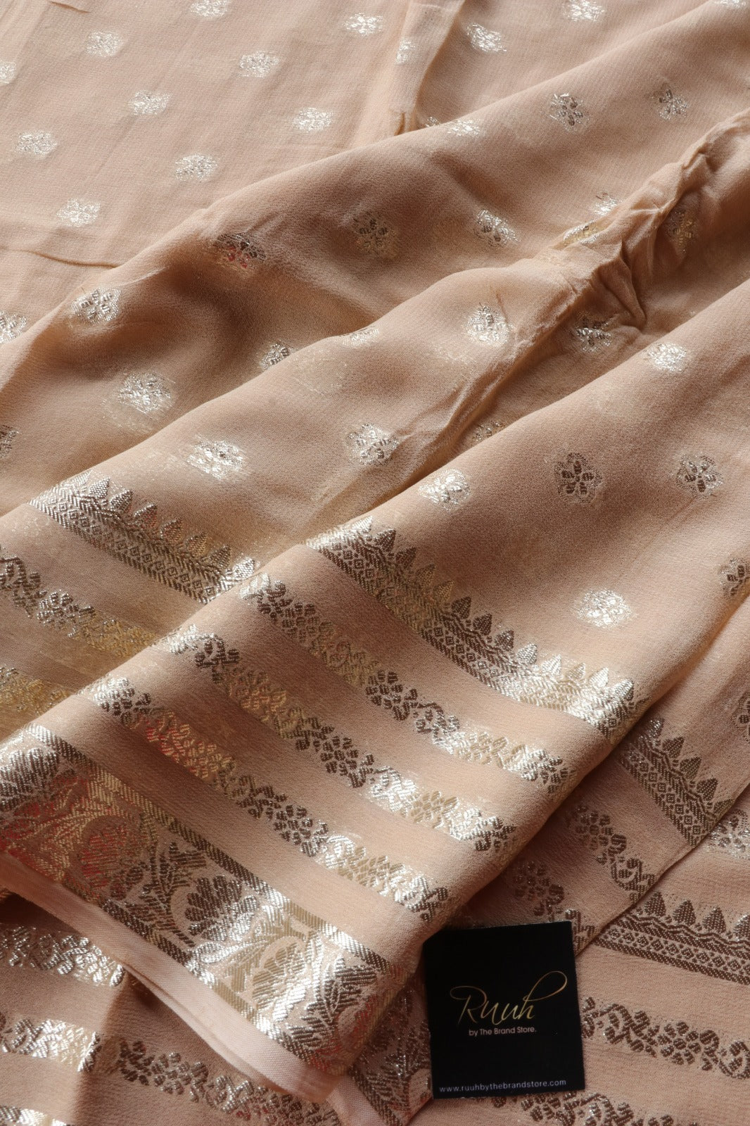 VISCOSE SAREE IN LIIGHT BISCUIT COLOUR