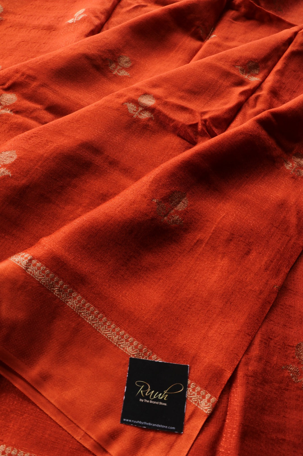 ORANGE VISCOSE KHADI SILK