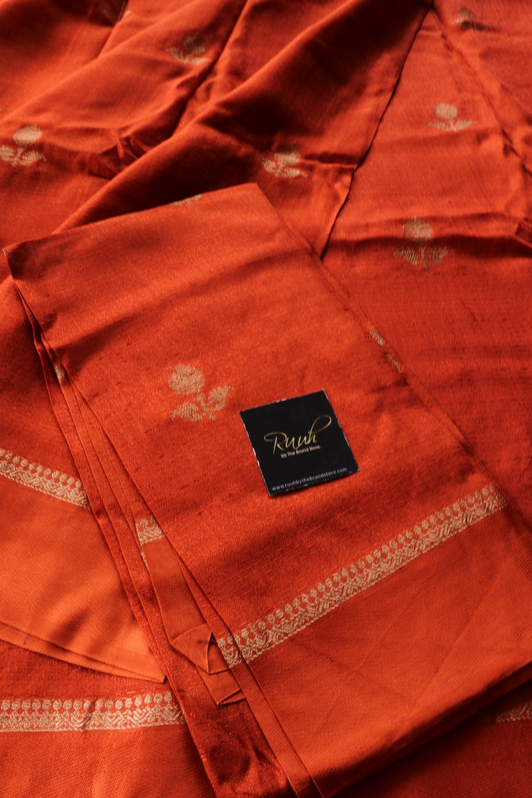 ORANGE VISCOSE KHADI SILK