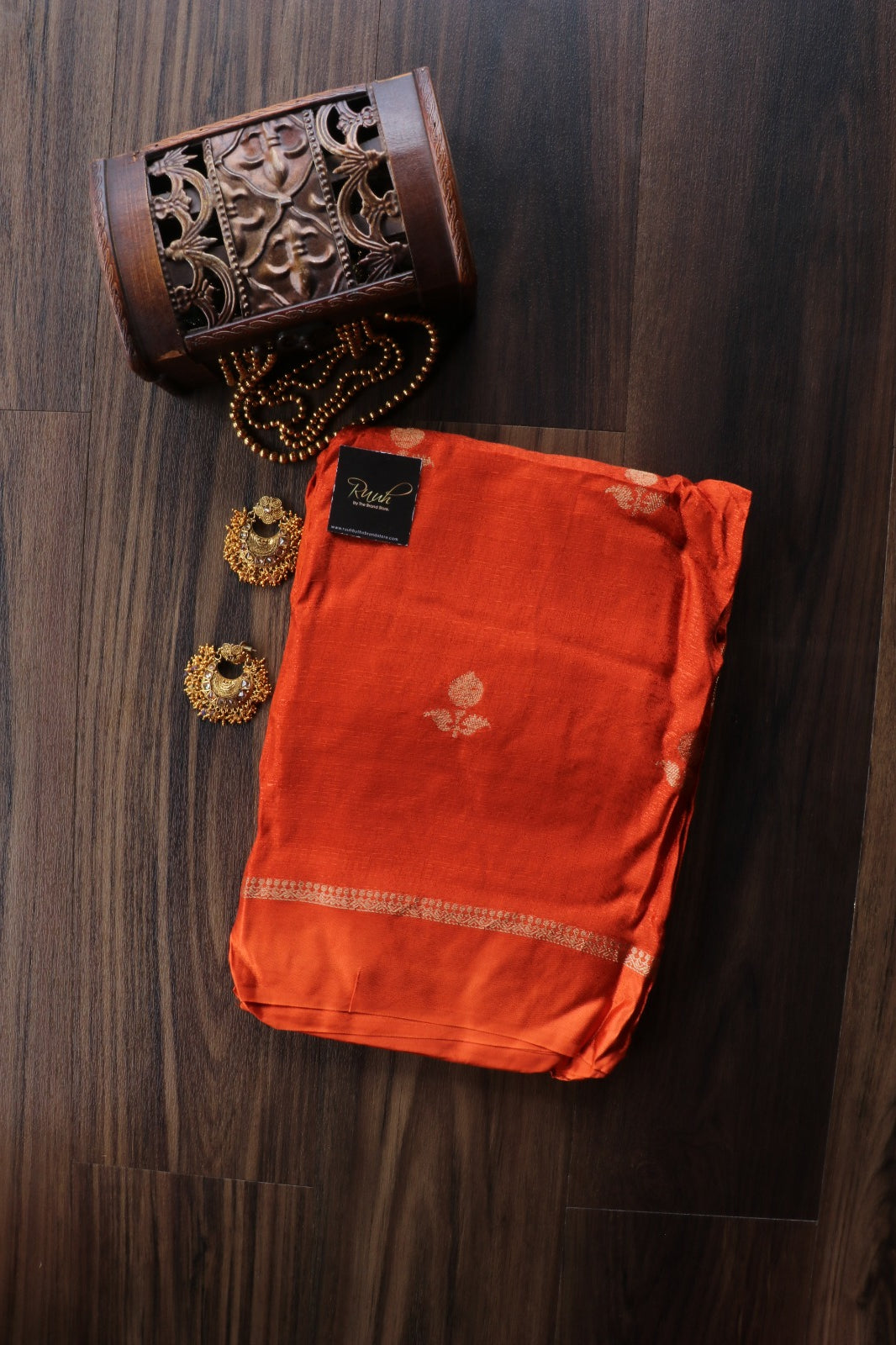 ORANGE VISCOSE KHADI SILK