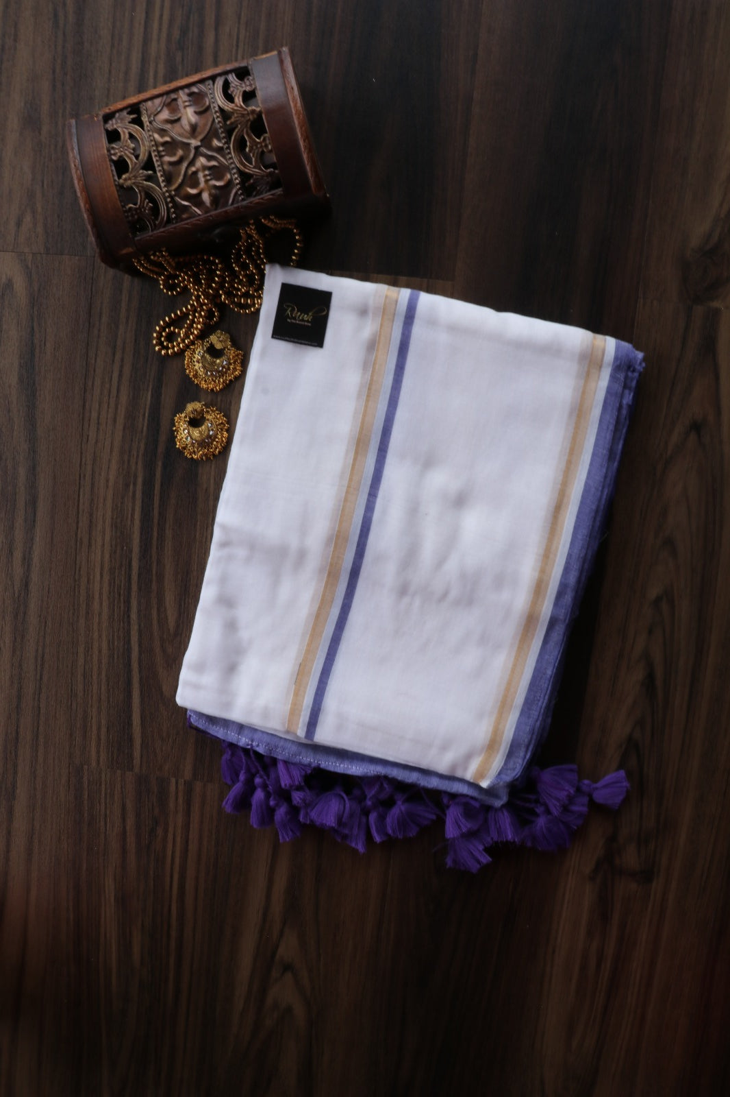 WHITE MUL COTTON SAREE
