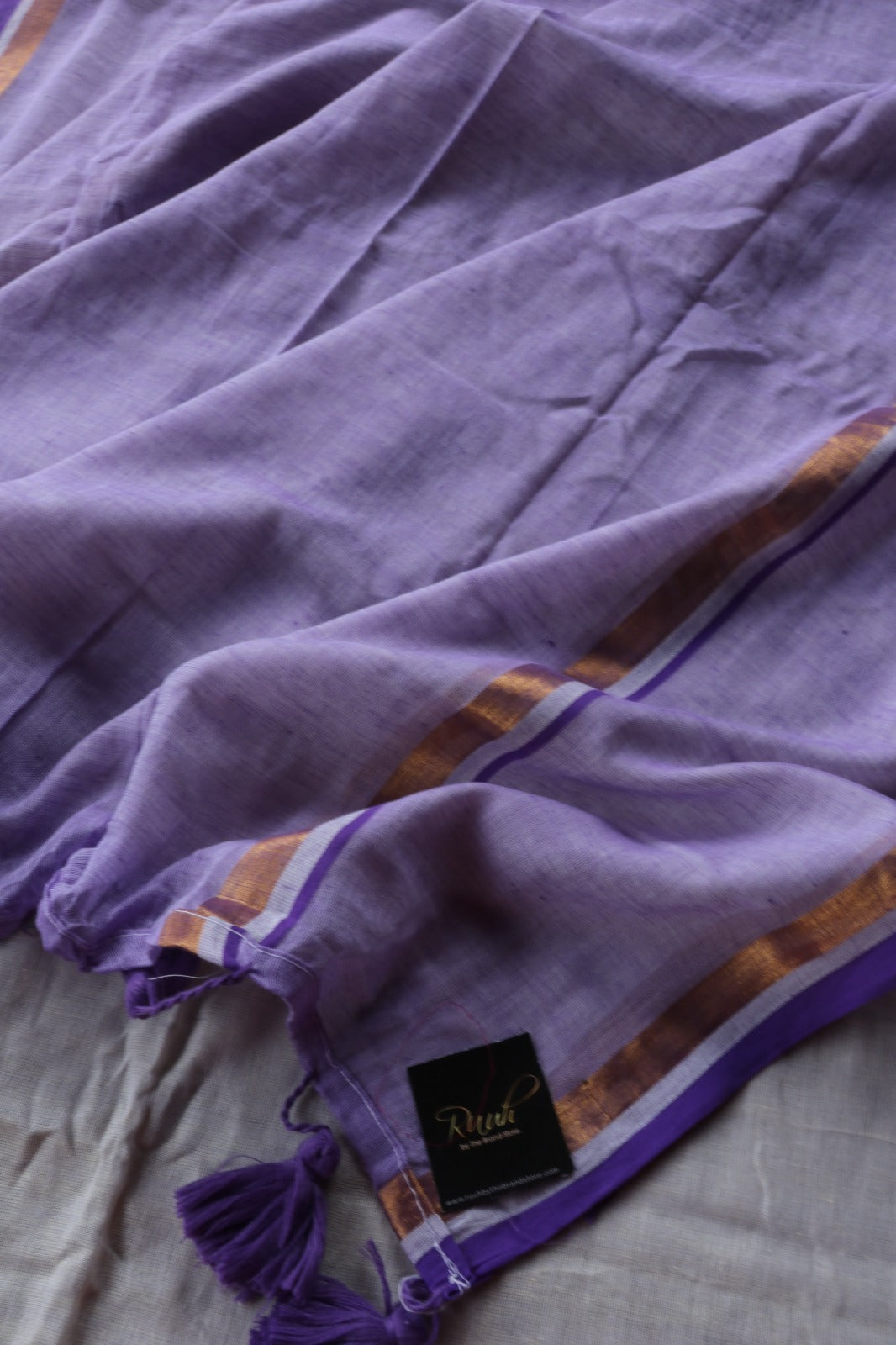 CREAM MULCOTTON SAREE