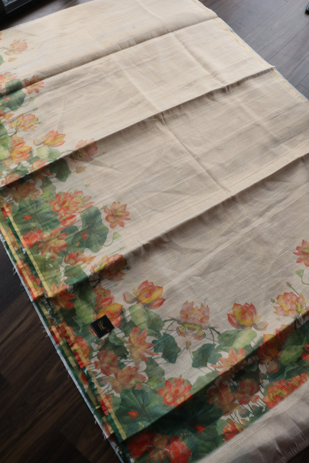 MULTI COLOUR FLORAL PRINTED SEMI SILK SAREE