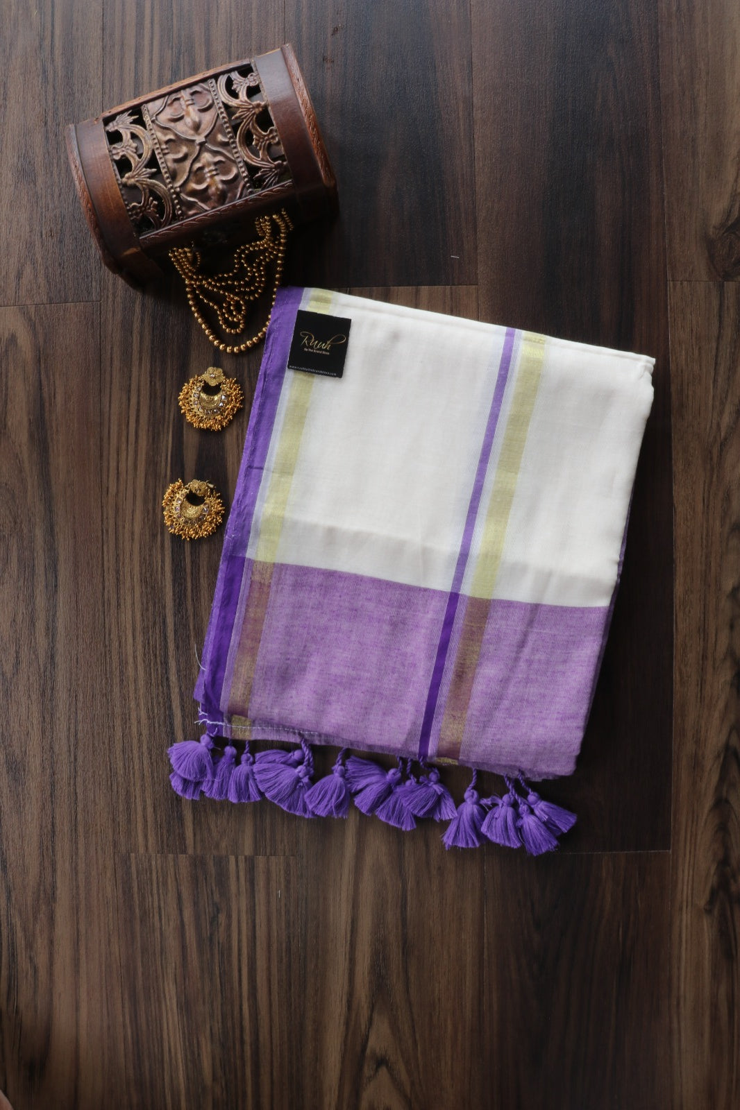 OFFWHITE MULCOTTON SAREE