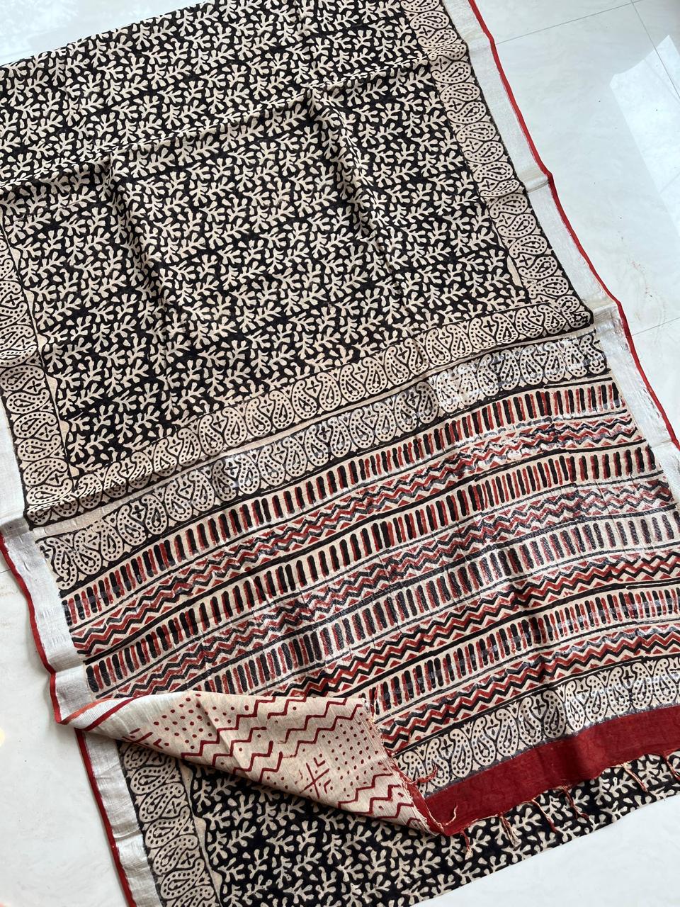 LINEN COTTON SAREE 1