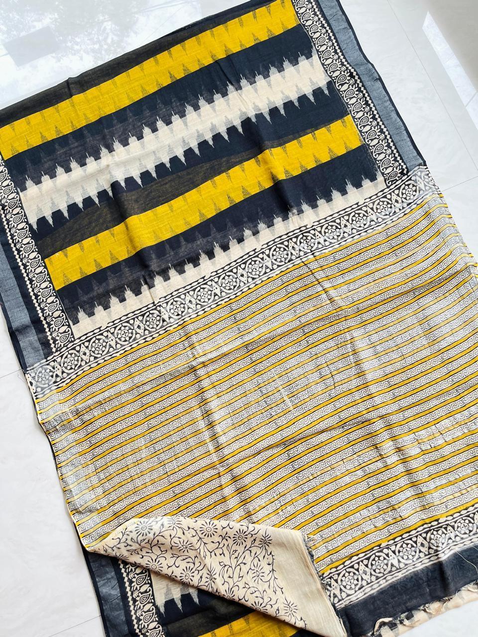 LINEN COTTON SAREE 5