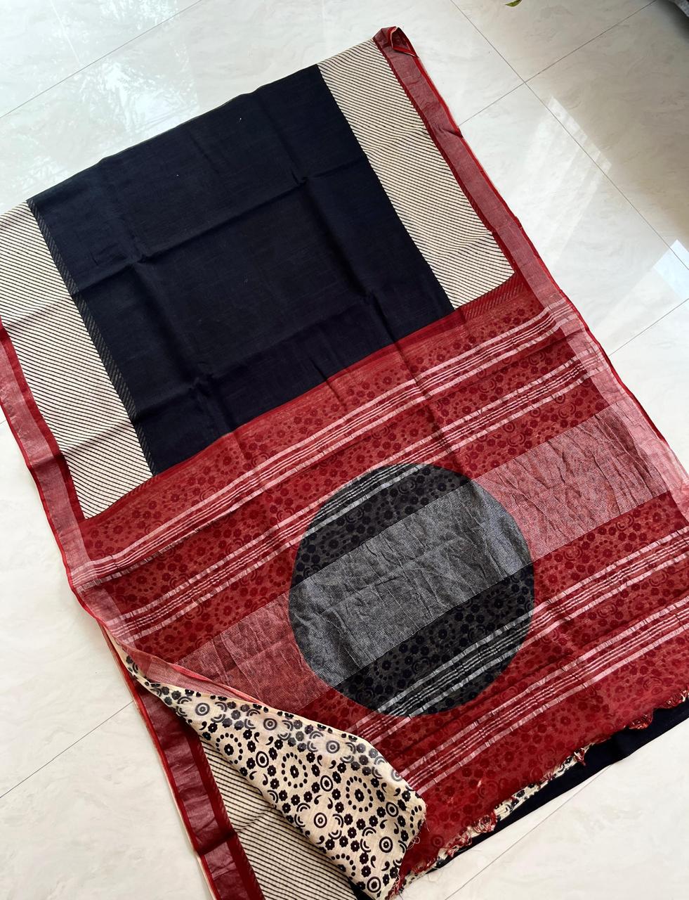 LINEN COTTON SAREE 3