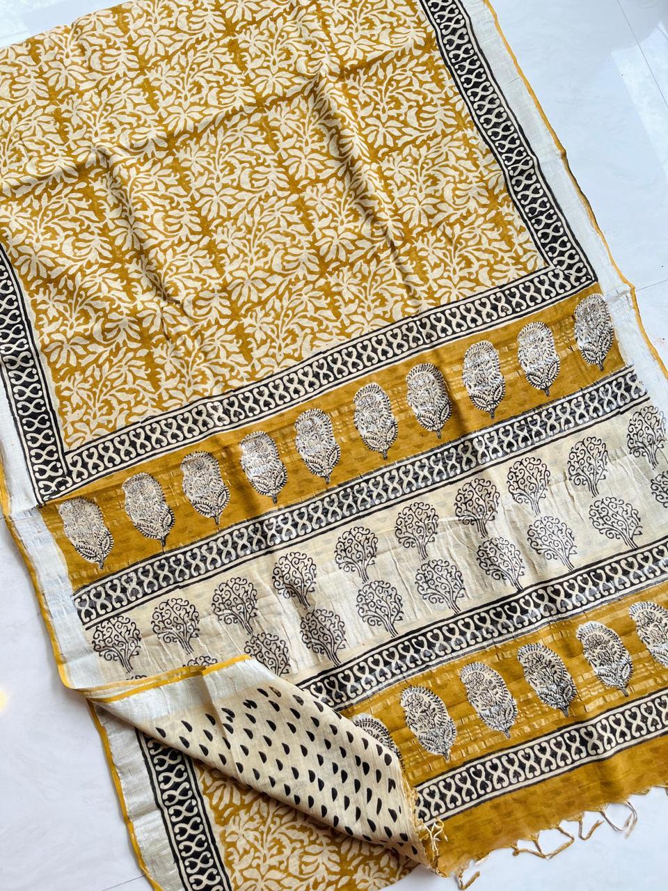 LINEN COTTON SAREE 9