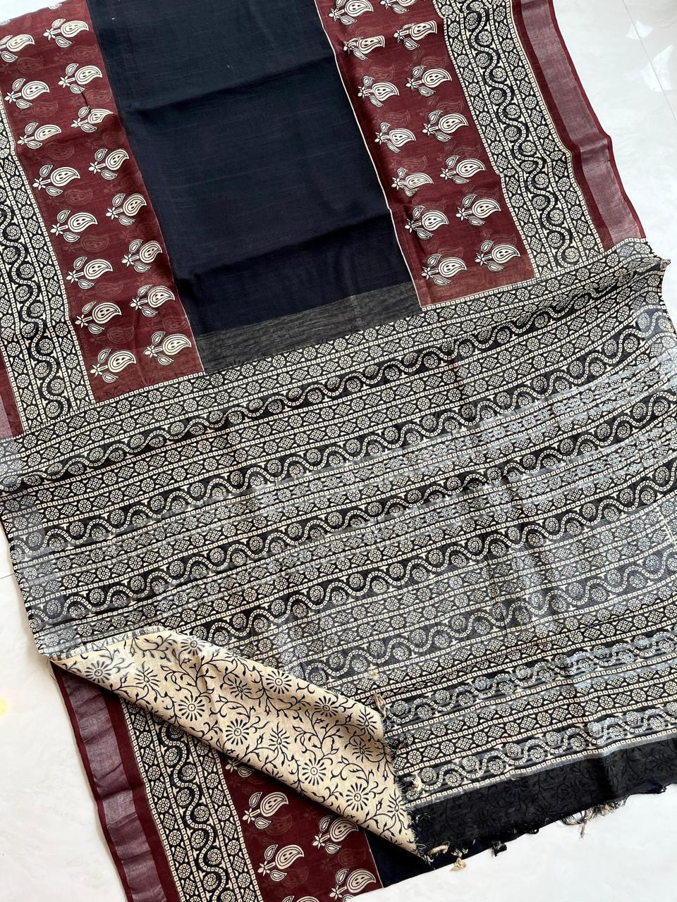 LINEN COTTON SAREE 8