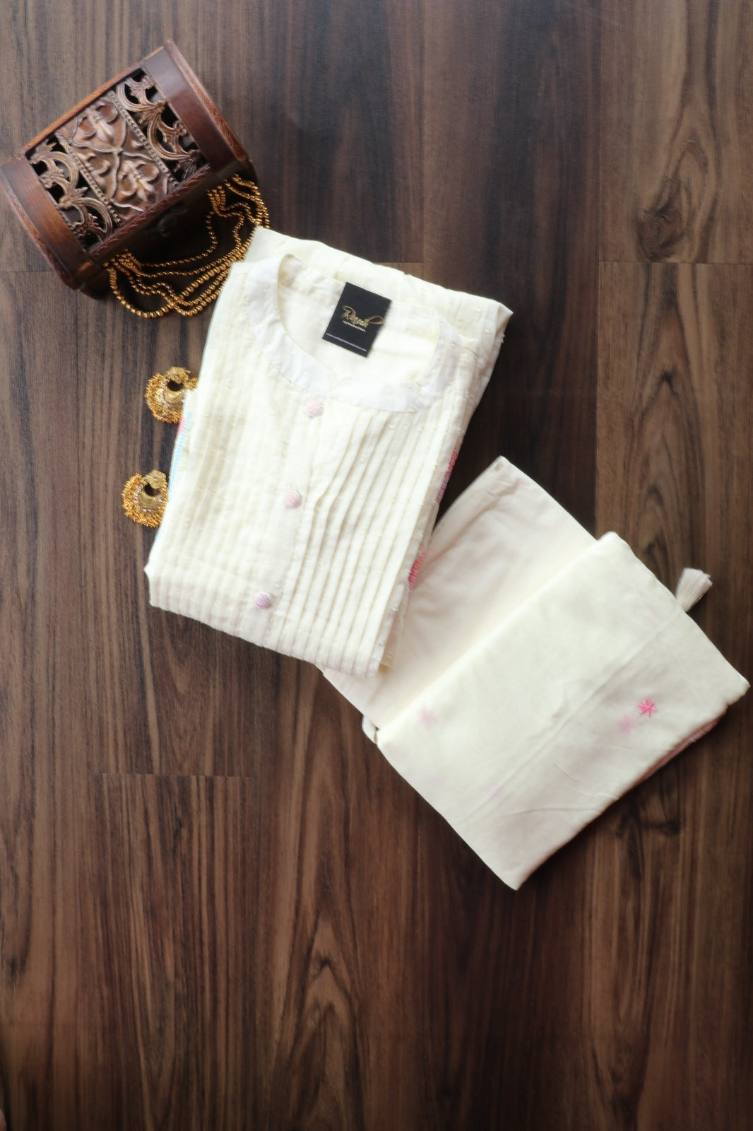 CREAM MUL COTTON SET