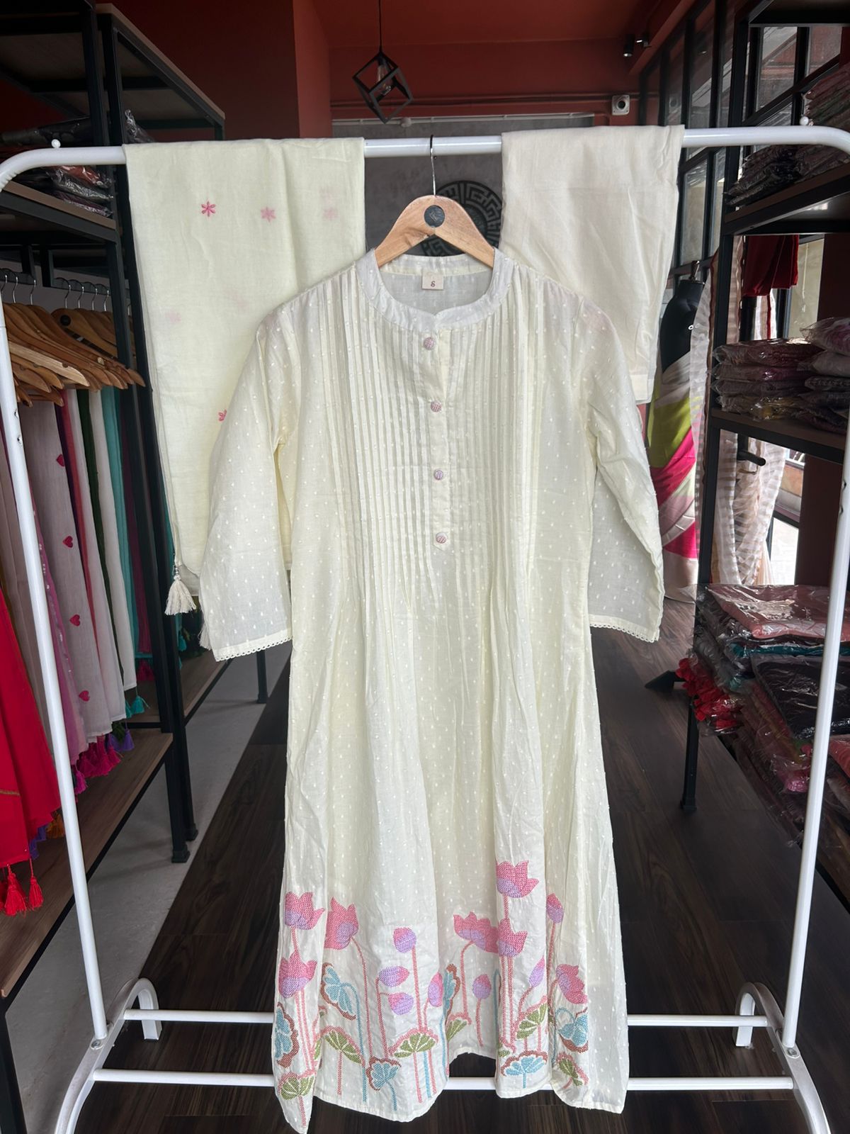 CREAM MUL COTTON SET