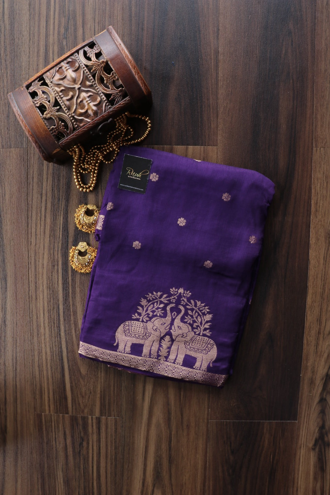 PURPLE VISCOSE MUSLIN SILK SAREE