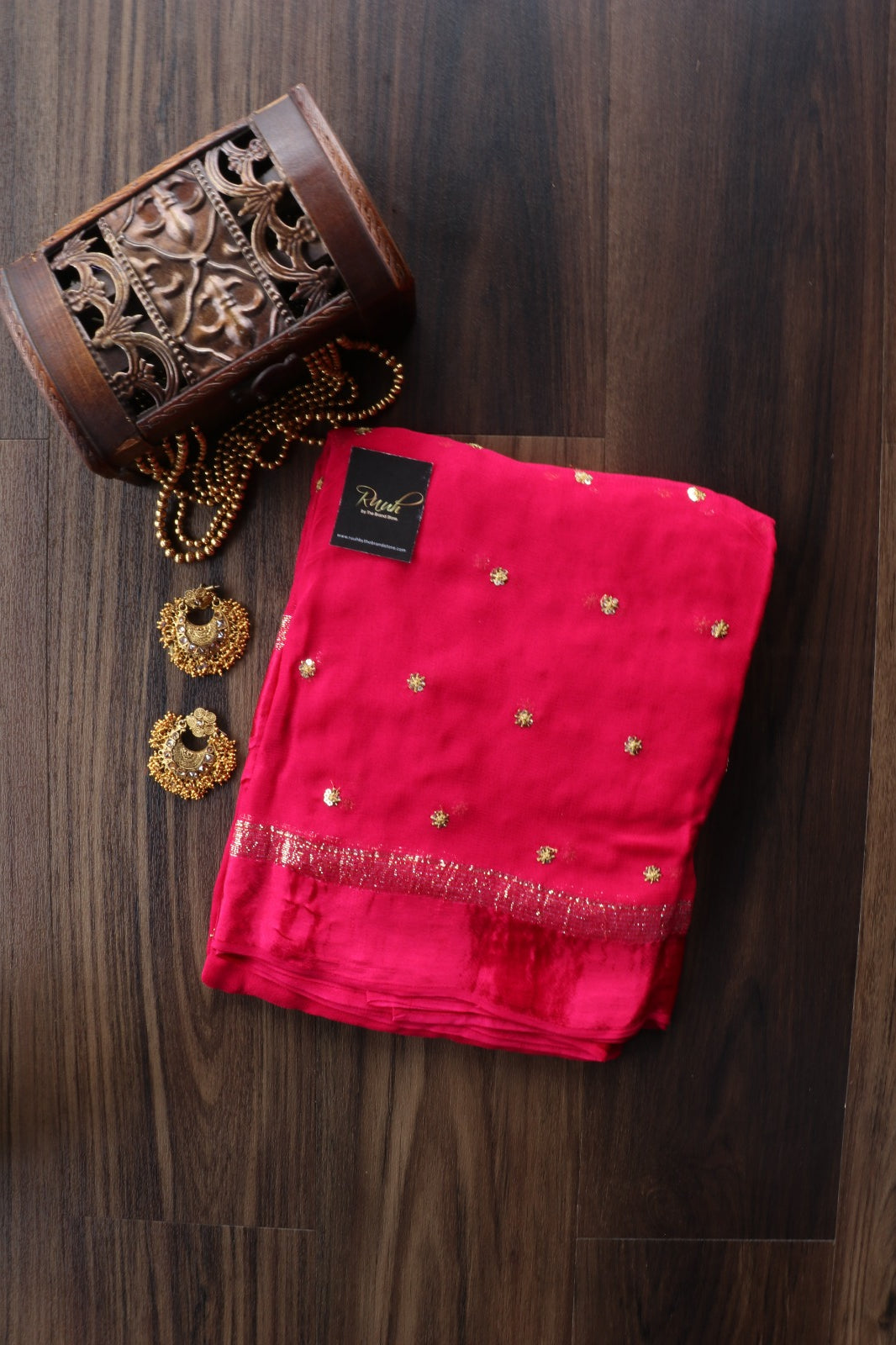 PINK VISCOSE GEORGETTE SAREE