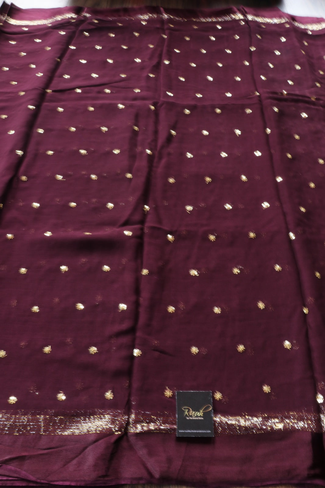 GRAPE COLOUR VISCOSE GEORGETTE SAREE