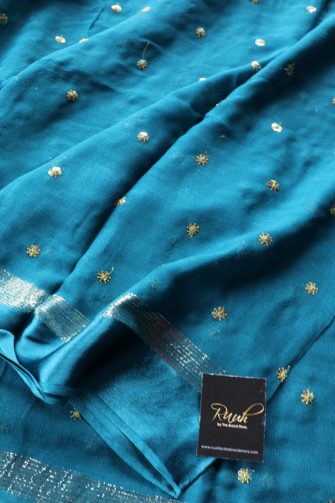BLUE  VISCOSE GEORGETTE SAREE